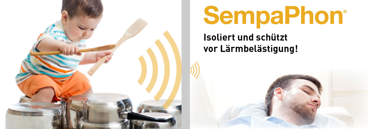 SempaPhon, ein Schall- und Wärmedämmstoff für Innenwände, isoliert und schützt gegen Lärmbelästigungen.